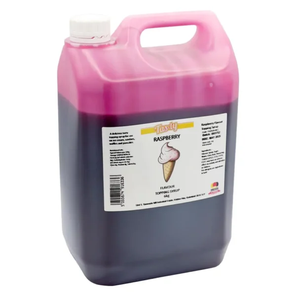 Tas-ty Raspberry Topping Sauce - 1 x 6kg Bottle