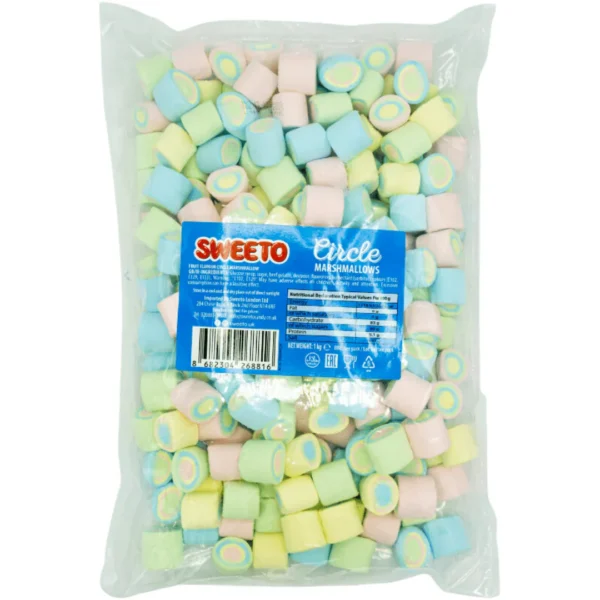 Sweeto Marshmallows Bulk Circle (1kg)